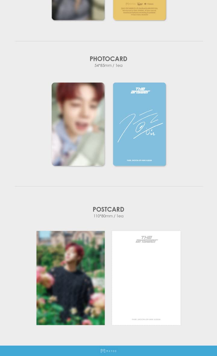 Amazon.com: PARK JIHOON THE ANSWER 6th Mini Album Platform Version