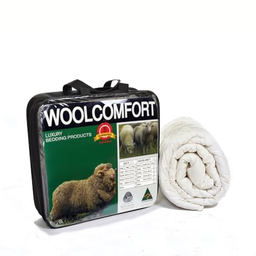 Aus Made Luxury 100% Merino Wool Quilt Duvet Doona Blanket - Light Summer Quilt - 200GSM (Super King)