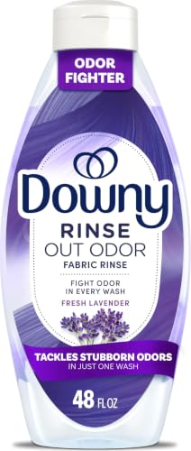 Downy RINSE & REFRESH Laundry Odor Remover and Fabric Softener, Fresh Lavender, 48 fl oz, Safe on...