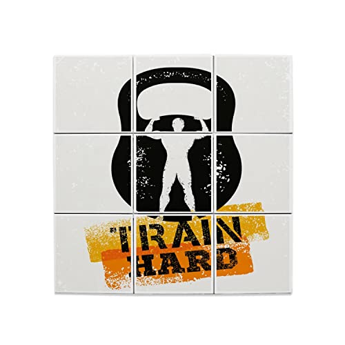 Carreaux Céramique Décoratif Train Hard 60x60cm pour Salle de Fitness