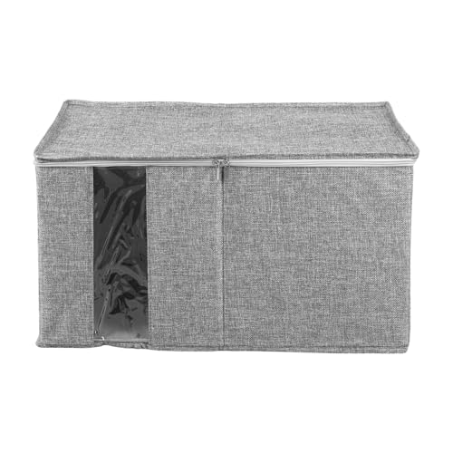 Genérico Almacenamiento de Ropa - De Tela Plegable Con Ventana Transparente,Armario de Tela de Gran Capacidad con Tapa y Cremallera,Para Dormitorio Zapatos Manta Edredón