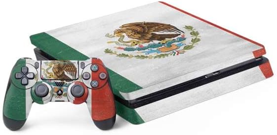 Skinit Decal Gaming Skin Compatible with PS4 Slim Bundle - Mexico Flag Design