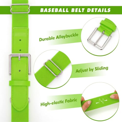 Image of WHIPPY Baseball Socks and Belt Combo Set Knee-High Softball Socks & Adjustable Elastic Belt for Kids Youth Adult