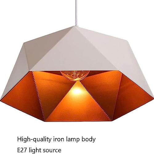 Lampe suspendue diamant nordique blanche avec douille E27