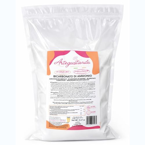 Artegustando Bicarbonato Di Ammonio 1Kg – Ammoniaca Per Dolci E503Ii Per Biscotti E Pasta Frolla – Lievitante Alimentare Professionale Per Pasticceria E Dolci