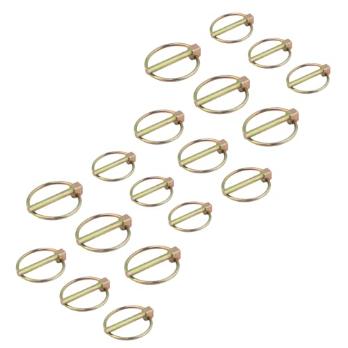 GIVIHGETI Lot de 18 goupilles pliantes rondes M4,5/M6/M8 - Assortiment de boulons, goupilles de serrage rapide, goupilles de verrouillage - Boulons de verrouillage pour bateau, vélo, remorque