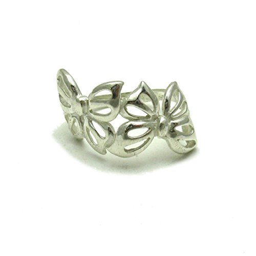 Bague en argent massif 925 deux papillons R001264 cadeau idéal