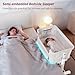 VaVaSoo Rocking Bassinet for Baby, Automatic Electric Bedside Bassinet, 5 Heights Adjustable Baby Bedside Sleeper for Infant 0-6 Months, Auto Rocking Crib on Wheels, White