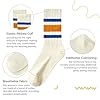 American Trends Fun Novelty Retro Striped Crew Socks for Women Slouchy Athletic Calf Tube Socks 5pack-1 #4