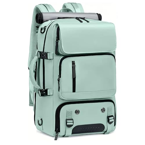 Mochila Reforçada com Compartimentos para Notebook e Tablet – Resistente à Água, USB, Engate de Mala – Masculina e Feminina para Viagem, Trabalho e Dia a Dia (Azul Piscina)