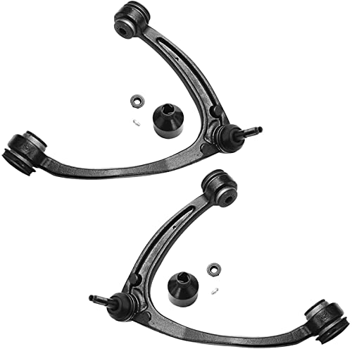 Image of Detroit Axle - Front End Kit for 2007-2013 Chevy Silverado 1500 GMC Sierra 1500 Tahoe Cadillac Escalade, Upper Control Arms Tie Rods Boots & Bellows Sway Bars Lower Ball Joints Wheel Lug Nuts