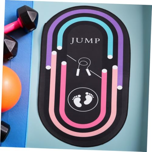 Alfombra ovalada para cuerda de saltar 31.5x19 pulgadas y 1 cm de grosor para gimnasio en casa miniatura 6