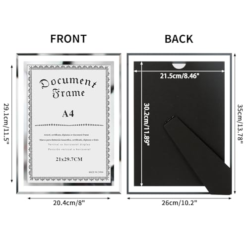 Giftgarden Bilderrahmen A4 Glas groß Hochzeit Friends Family Fotorahmen Dokumente Rahmen