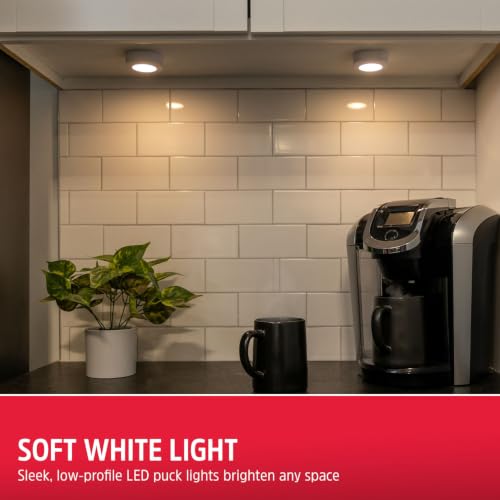 Image of Energizer LED Tap Lights, 2 pack, Touch On /Off, Wireless, Silver, Soft White, 37107