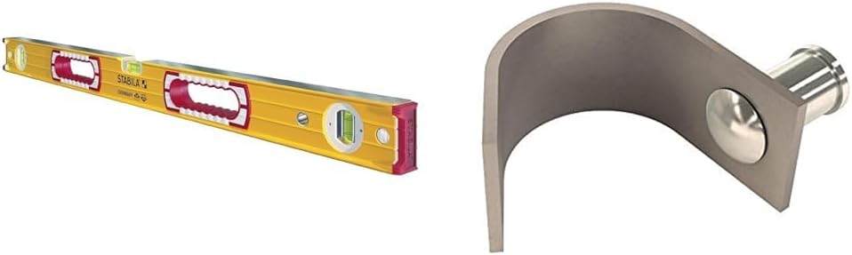 Stabila 37448 48-Inch builders level, High Strength Frame, Accuracy Certified Professional Level, Yellow & Bon Tool 21-169 Hook For Level-Heavy Duty