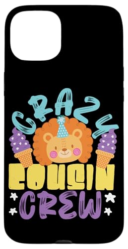 Helado Crazy Cousin Crew Lion para primos graciosos Carcasa para iPhone 15 Plus