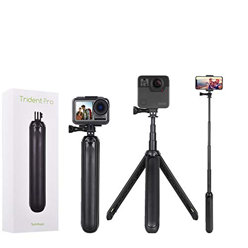 TaichiAqua Trident Pro Grip Selfie Stick with Tripods Monopod for Action Cameras GoPro