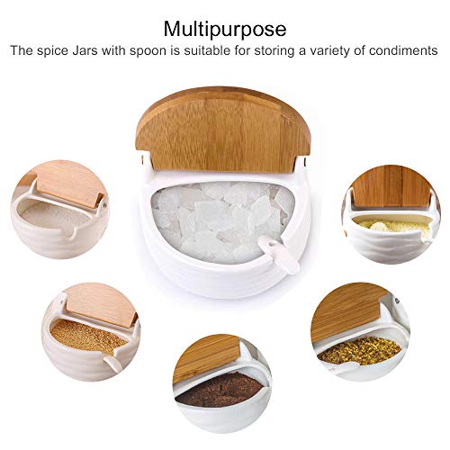 Vermida Ceramic Sugar Bowl with Flip-Top Lid