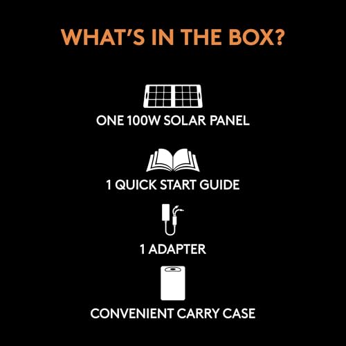 Duracell G-Solar 100W Solar Panel for Portable Power Stations, High Conversion Efficiency, Durable and Foldable for Camping, Backyard, Power Outages, Home Emergency Kits, and Outdoor Adventures - Image 4