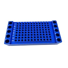 Aluminum Cooling Block with 106 Wells - 96 Wells for 0.2ml PCR Tubes and 10 Wells for 1.5/2ml Tubes