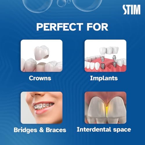 STIM Interdental Angular Brush For Narrow Gaps|Implants & Crowns|Deep Cleaning Between Teeth|Dentist Recommended|Made In India (FLEXIBLE, PACK OF 1) 2