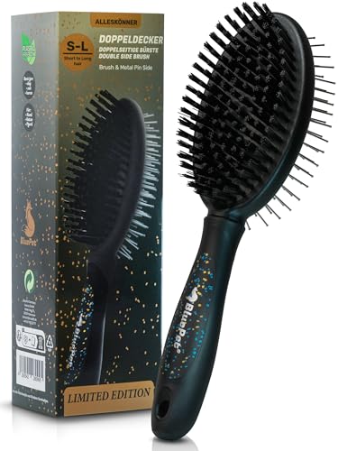 Brosse Double Face pour Chien et Chat Poils Longs Courts Démêler Lisser BluePet