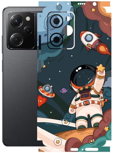 Image of AtOdds - Full Body Back Screen Guard Protector Film - Lamination Wrap Skin Sticker Compatible with Poco X5 PRO (5G) | Scratchproof Matte Finish (Space)