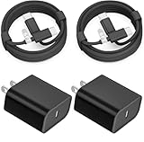 Fast iPad Charger,iPad Charger Fast Charging 2Pack Wall Chargers Plug Adapter and Type C USB C to C Cable Cord 6ft Type C to C for iPad Pro 12.9,Pro 11 inch,iPad Air 5th/4th,Mini 6,i-Pad 10(Black)