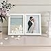 Afuly 5x7 Picture Frame White Double Picture Frames Collage 2 Photo Display Modern Hinged Photo Frame for Desk Decor Christmas Wedding Birthday Gifts for Women Mom Grandma Couple Family Friends