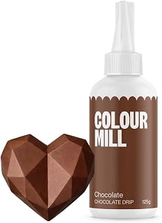 Colour Mill Chocolate Drip Easy-Melt Drizzle for Desserts, 125 Grams Chocolate