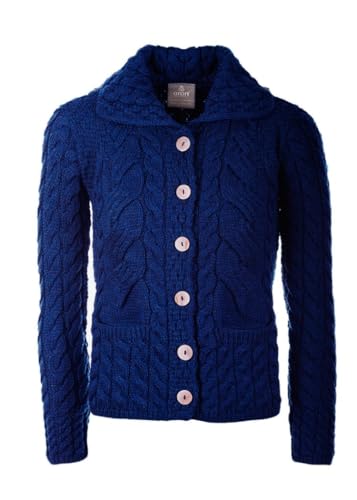 Image of Ladies Buttoned Cabled Cardigan-L