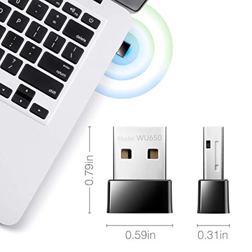 Cudy Ac 650Mbps Usb Wifi Adapter For Pc, 5Ghz/2.4Ghz Wireless Dongle, Wifi Usb, Usb Wireless Adapter For Laptop - Nano Size, Compatible With Windows Xp / 7/8.X /10/11, Mac Os #TOP2