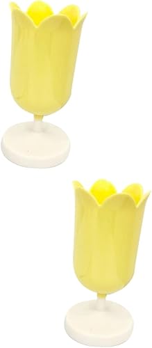 Lurrose 2pcs Box Storage Box pen holder desk office supplies Storage tank desktop manager Accessories yellow desktop storage accesorios para