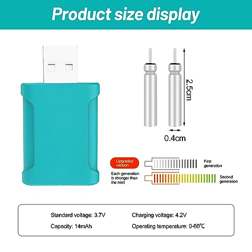 Foto von FUFRE LED Posen Angeln Batterie Aufladbar CR 425 Akku für Angelposen Angeln Schwimmer LED Angel Posen Leuchtpose Angeln Zubehör, Wiederaufladbare CR425 USB Angelposen Akku (2)