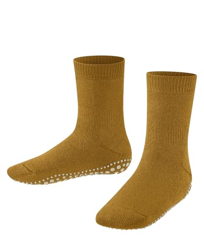 FALKE Catspads K HP algodón Lana puños en la Suela Calcetines de Tope, Amarillo Curcuma 1853, 31/34 EU Unisex niños