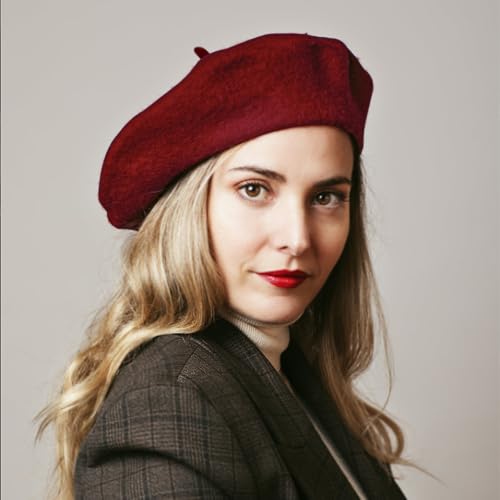 Image of Jolbndcv 6PCS Beret, French Beanie, Outdoor, Winter, Fashion Lady Hat | One Size Fits Most,Solid Color,Stretchable,for All Season