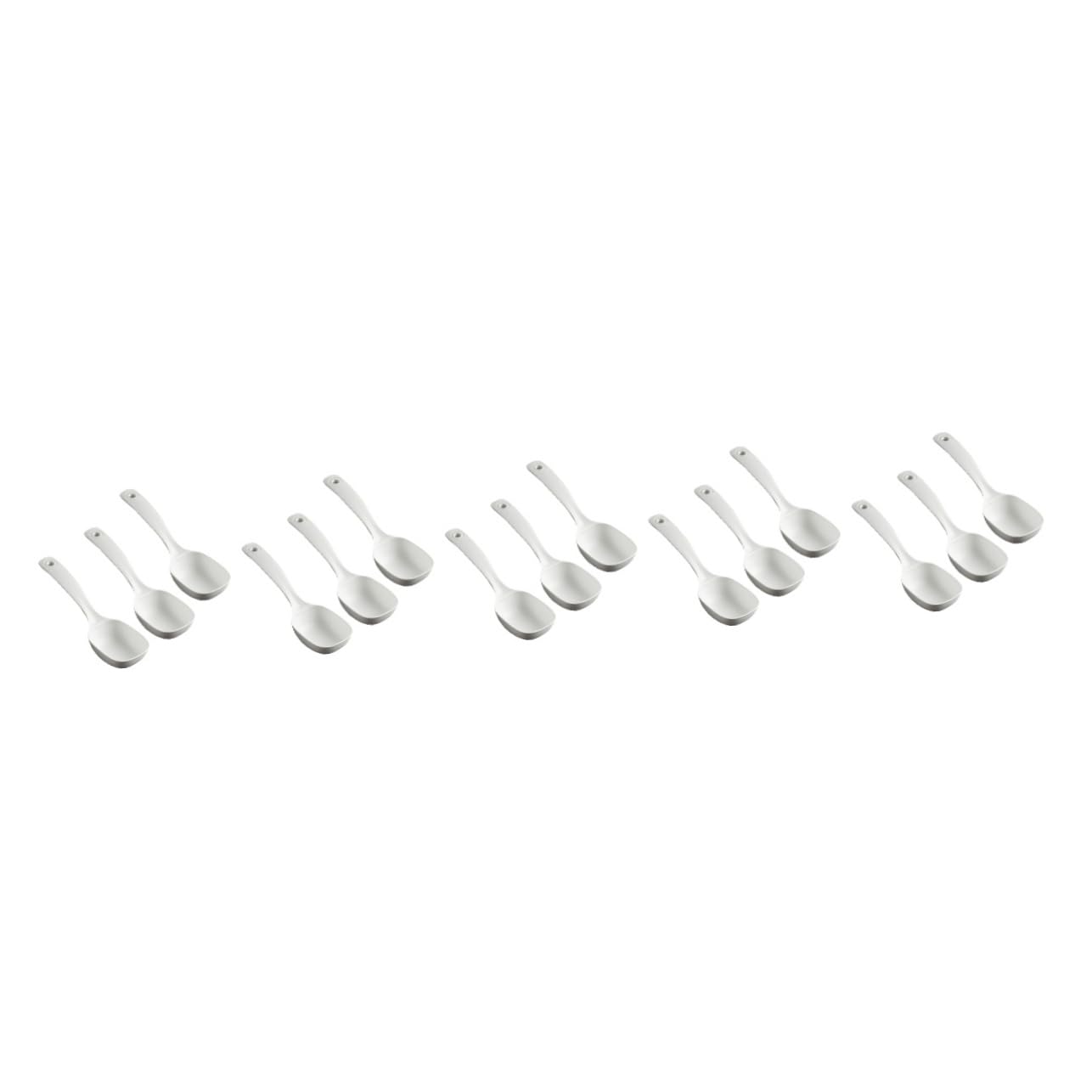 Amosfun 15 Stk Löffel spoon set spoons set ladle Wasserkocher aus Kunststoff wasserkocher plastik Kochkelle Schöpfkellen zum Servieren Brei Servierkelle große Breischaufel pp Weiß