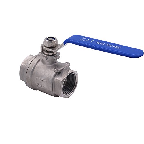 DERNORD Ball Valve Stainless Steel 304 1" NPT Heavy Duty for Water, Oil, and Gas with Blue Locking Handles (Pack of 2) by DERNORD - Used condition - Image 3