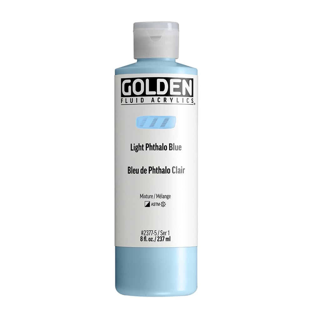 Golden Light Phthalo Blue Fluid Acrylics, 8 Fl. Oz. / 237 Ml Bottle