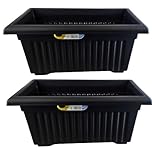 Easy Shopping® Rectangular Sovereign Trough Planter (55cm) Lightweight Indoor Outdoor Strong Plastic Home Garden Flower Plant Pots Elevate Your Garden Style (2)