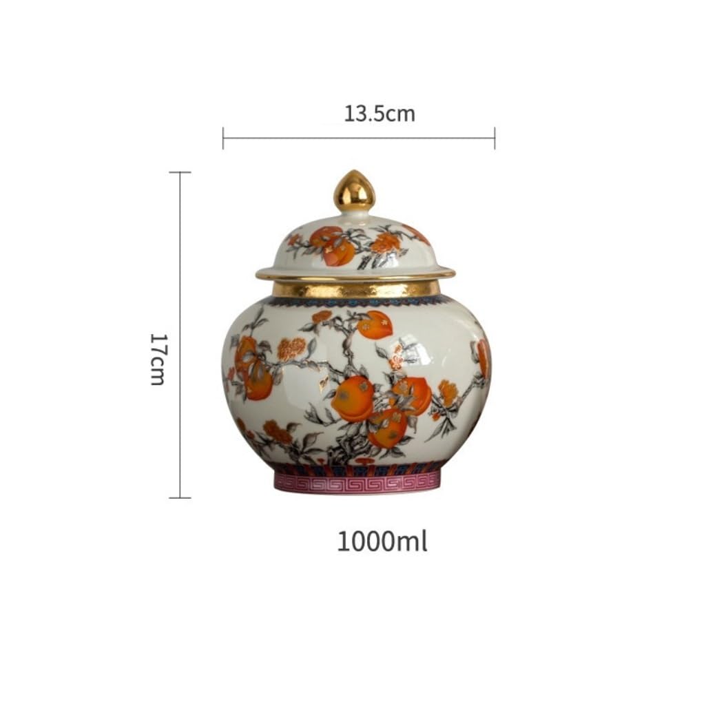 Teedose Vorratsdose für losen Tee, Retro, versiegelter Keramiktopf mit großem Fassungsvermögen für Nüsse, Kaffee, Müsli, Vorratsbehälter für Gewürze in der Küche