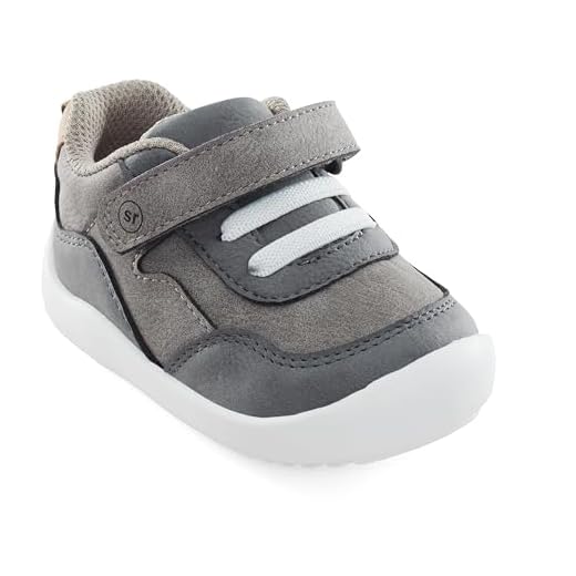 Stride Rite 360 Boys Nick Sneaker, Grey, 4 Toddler