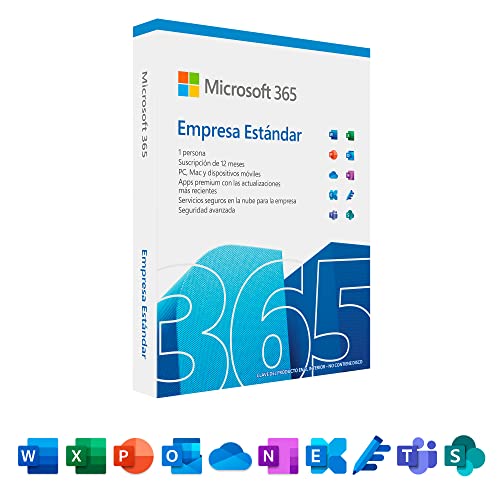 Microsoft 365 Empresa Estándar - 1 Usuario - 5 Pc Mac 5 Tabletas 5 Móviles - Suscripción 12 Meses Microsoft 365 Empresa Estándar - 1 Usuario - 5 Pc Mac 5 Tabletas 5 Móviles - Suscripción 12 Meses