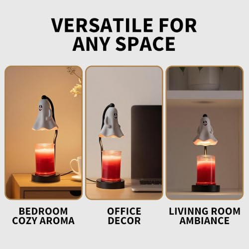 OWBEFERY Ghost Candle Warmer Lamp, Halloween Decor - image 8