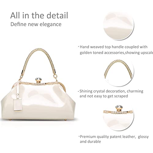 Bolso de mano brillante estilo tote para mujer miniatura 5