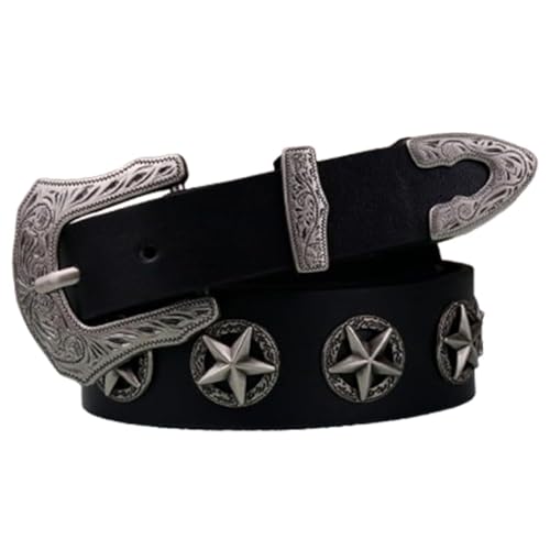 Ceinture en cuir cloutée pour homme et femme style punk western