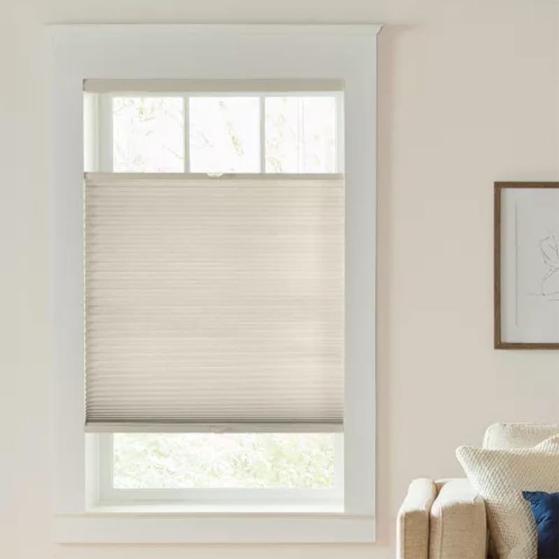 Elements Express Custom Cellular Shades – Cordless, Top Down Bottom Up Light Filtering Window Blinds – Interior Window Coverings Cut-to-Size
