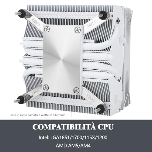 TR AXP90-X53 - Enfriador de aire para CPU de bajo perfil 53 mm, altura TL-9015 Slin PWM Fan, tecnología AGHP, para AMD AM4 / Intel 1150/1151/1155/1156/1200 (blanco) - imagen 6