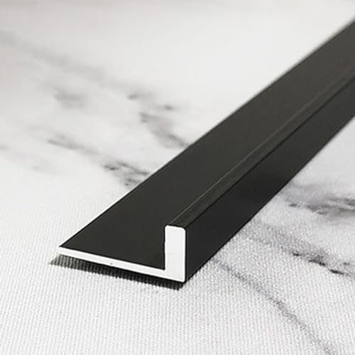 Barre de nez de marche noire en L de 2,5m pour habillage et rénovation escalier