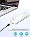 AE WISH ANEWISH Kabellos Bluetooth Maus with USB-C-Adapter wiederaufladbare Leise Mini Maus Kabellos für Mac Laptop PC Computer Tablet Android and Windows
